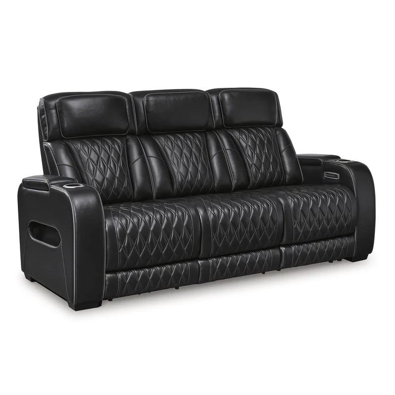 Signature Design by Ashley Boyington U2710615 Power Reclining Sofa with Adjustable Headrest