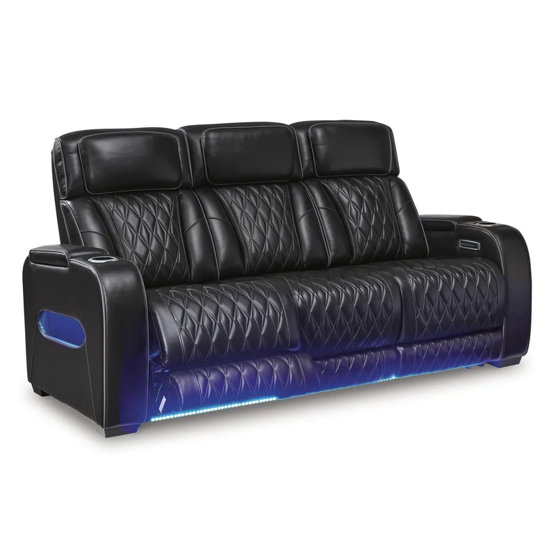Signature Design by Ashley Boyington U2710615 Power Reclining Sofa with Adjustable Headrest