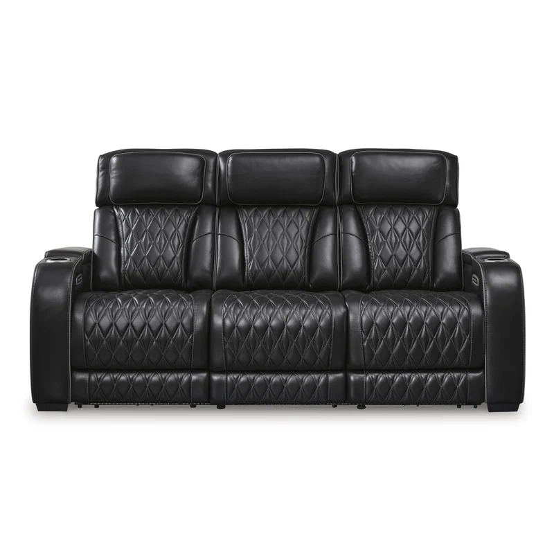 Signature Design by Ashley Boyington U2710615 Power Reclining Sofa with Adjustable Headrest