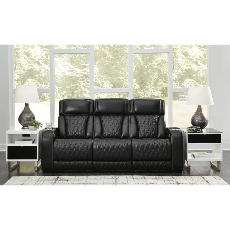 Signature Design by Ashley Boyington U2710615 Power Reclining Sofa with Adjustable Headrest