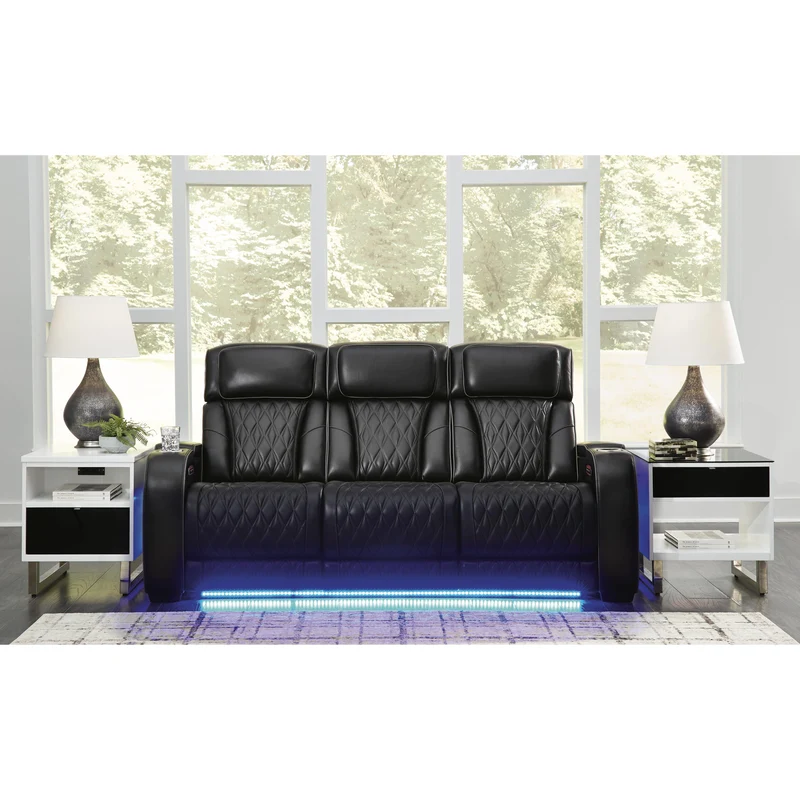 Signature Design by Ashley Boyington U2710615 Power Reclining Sofa with Adjustable Headrest