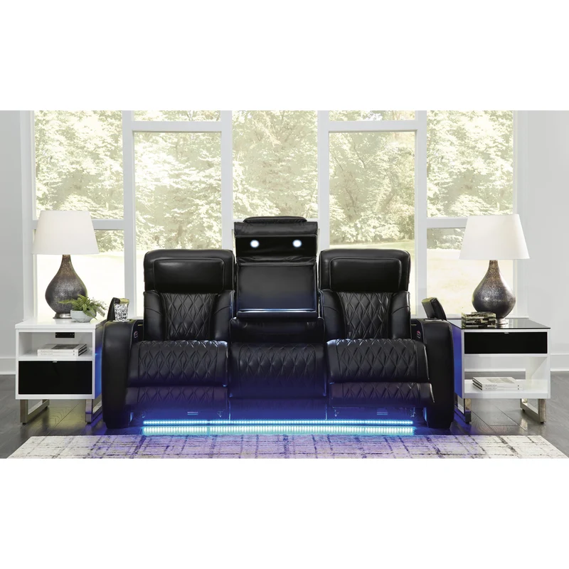 Signature Design by Ashley Boyington U2710615 Power Reclining Sofa with Adjustable Headrest