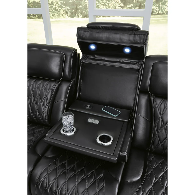 Signature Design by Ashley Boyington U2710615 Power Reclining Sofa with Adjustable Headrest
