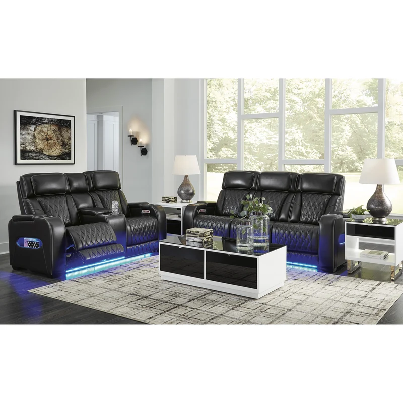 Signature Design by Ashley Boyington U2710615 Power Reclining Sofa with Adjustable Headrest