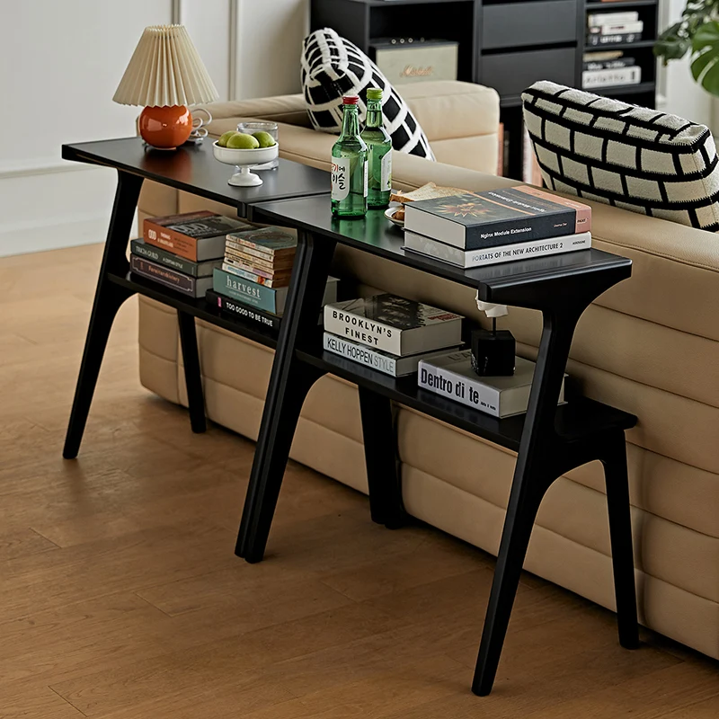Contemporary Retro Antler Shape Rubberwood Beech Wood Lightweight End Table 2-Layer For Living Room