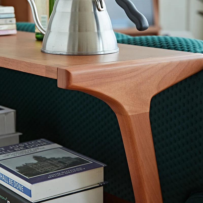 Contemporary Retro Antler Shape Rubberwood Beech Wood Lightweight End Table 2-Layer For Living Room