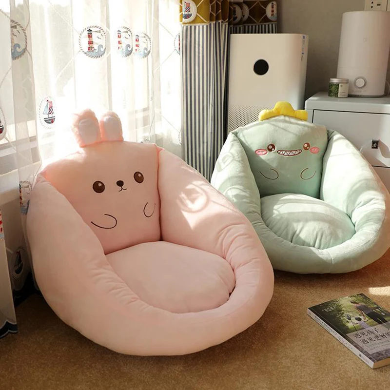 Contemporary Creative Polyester Fiber PP Cotton Round Cartoon Cushion Sofa Backrest Armrest Removable Cushion For Living Room & Bedroom