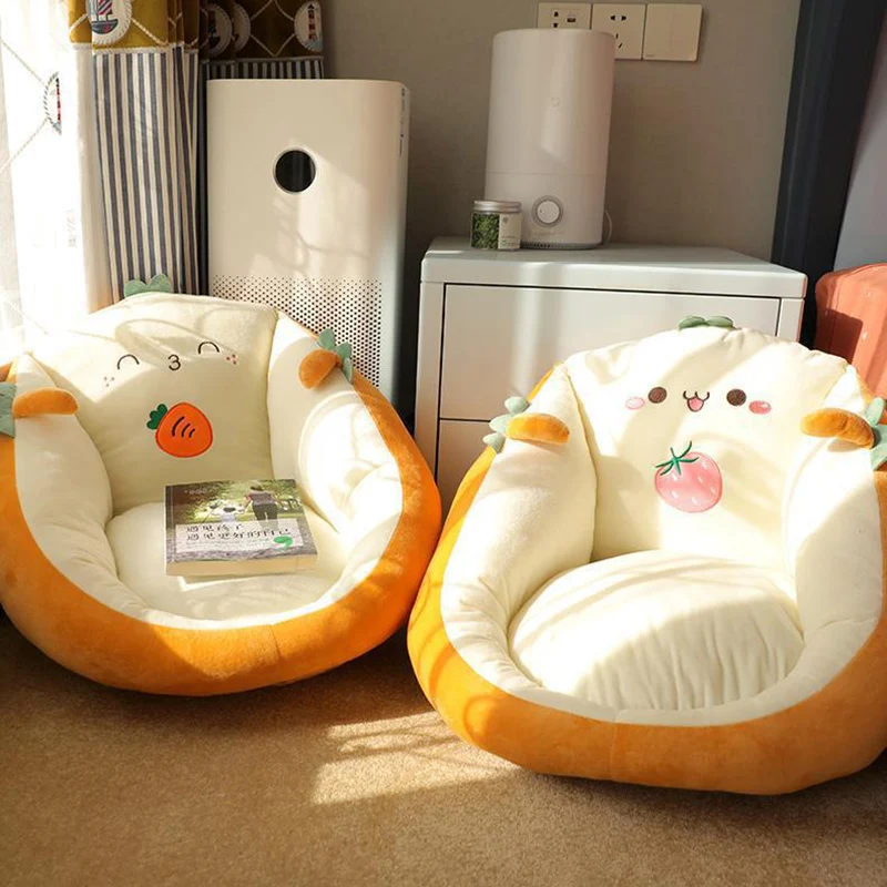 Contemporary Creative Polyester Fiber PP Cotton Round Cartoon Cushion Sofa Backrest Armrest Removable Cushion For Living Room & Bedroom