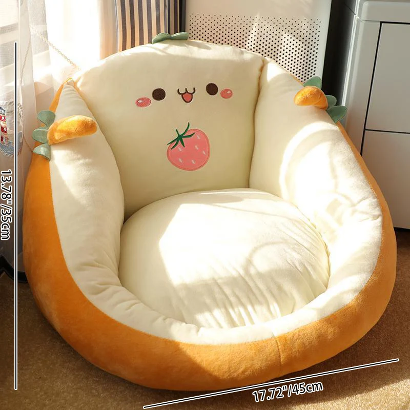 Contemporary Creative Polyester Fiber PP Cotton Round Cartoon Cushion Sofa Backrest Armrest Removable Cushion For Living Room & Bedroom