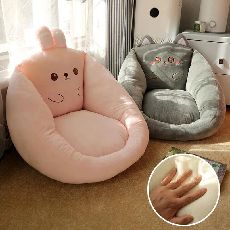 Contemporary Creative Polyester Fiber PP Cotton Round Cartoon Cushion Sofa Backrest Armrest Removable Cushion For Living Room & Bedroom