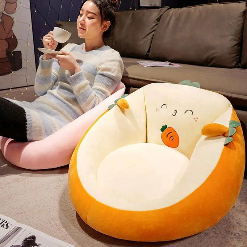 Contemporary Creative Polyester Fiber PP Cotton Round Cartoon Cushion Sofa Backrest Armrest Removable Cushion For Living Room & Bedroom