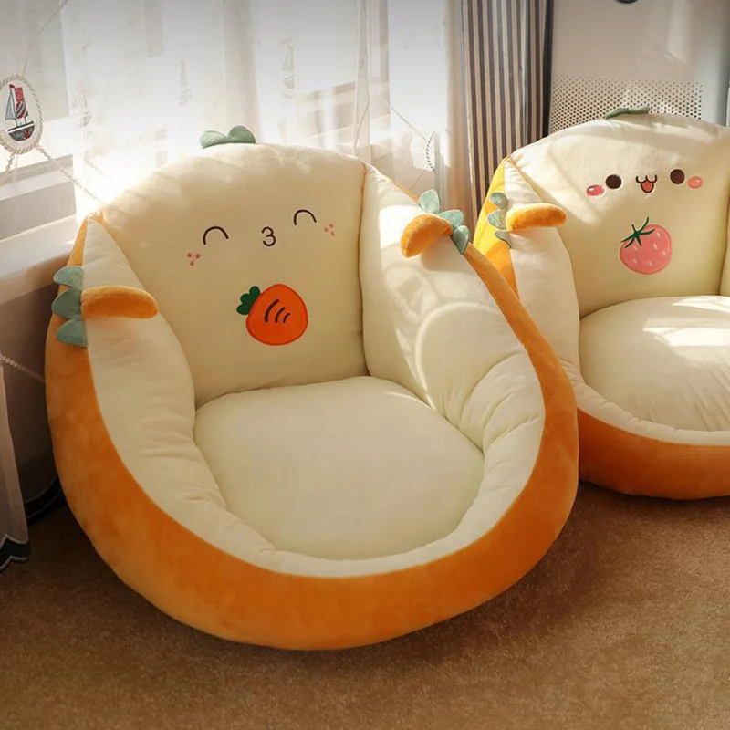 Contemporary Creative Polyester Fiber PP Cotton Round Cartoon Cushion Sofa Backrest Armrest Removable Cushion For Living Room & Bedroom