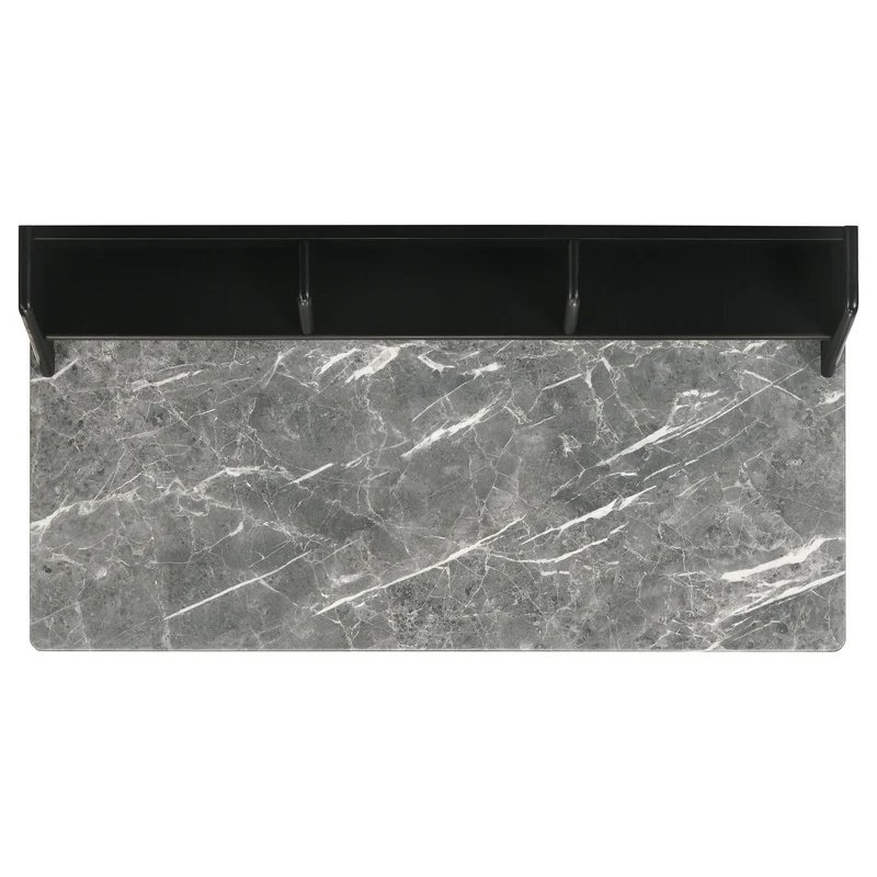 Coaster Furniture Besler 801076 47-inch SmartTop Writing Desk with Shelf - Grey Stone/Black