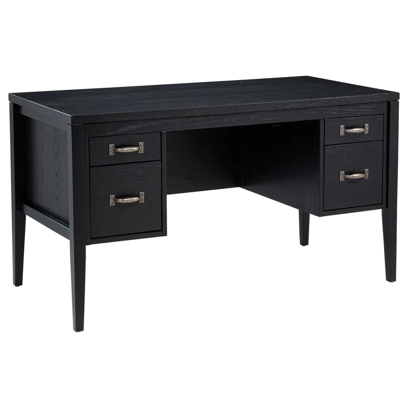 Coaster Furniture Graham 800866 54-inch 4-drawer Double Pedestal Lift Top Computer Desk - Black
