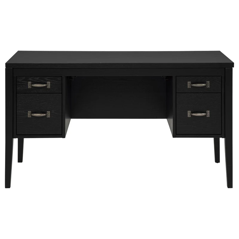 Coaster Furniture Graham 800866 54-inch 4-drawer Double Pedestal Lift Top Computer Desk - Black