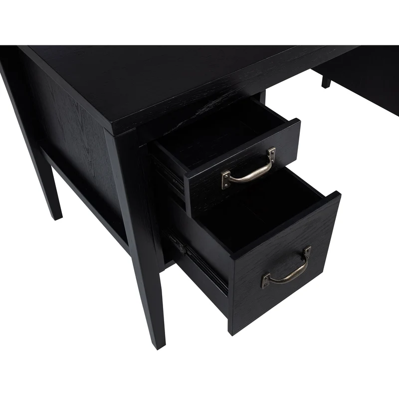 Coaster Furniture Graham 800866 54-inch 4-drawer Double Pedestal Lift Top Computer Desk - Black