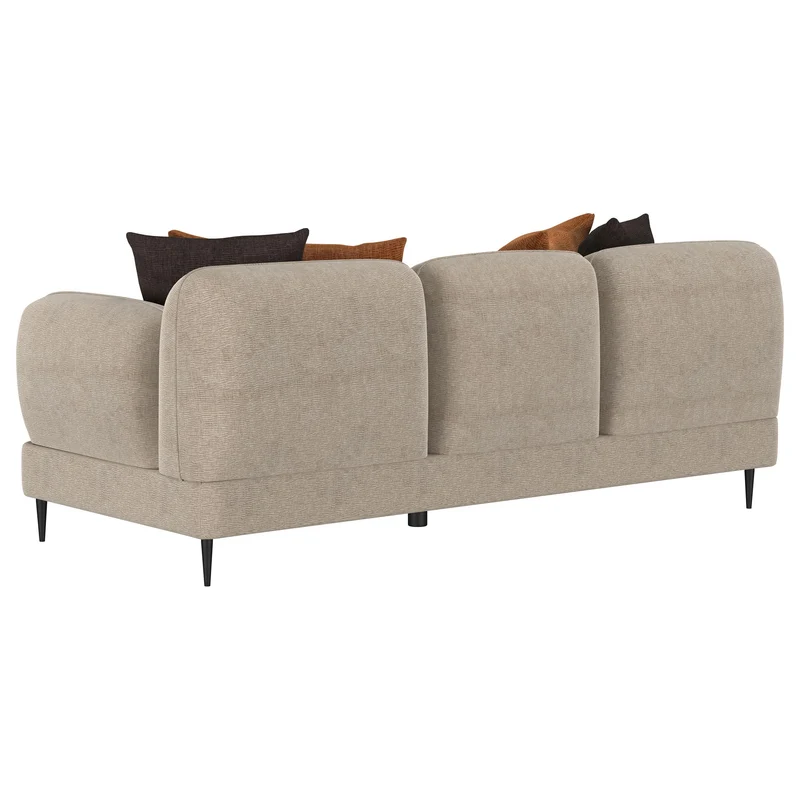 Coaster Furniture Jade 509411 Chenille Upholstered Sculpted Track Arm Sofa - Latte
