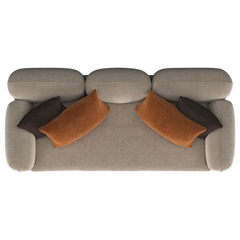 Coaster Furniture Jade 509411 Chenille Upholstered Sculpted Track Arm Sofa - Latte