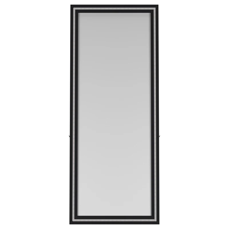 Coaster Furniture Windrose 960962 28 x 67 Inch Tempered LED Standing Mirror - Black