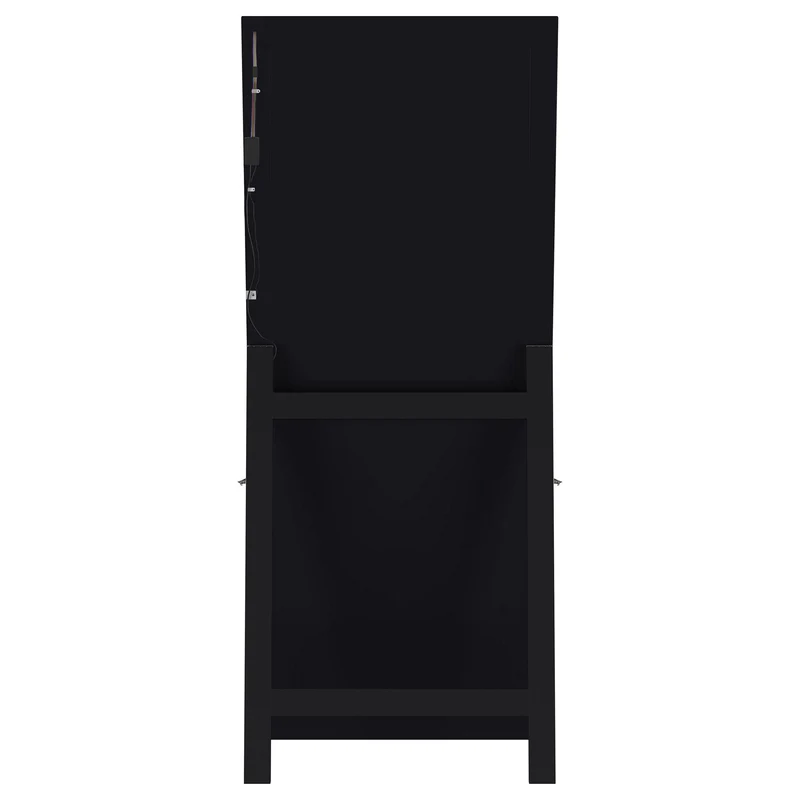 Coaster Furniture Windrose 960962 28 x 67 Inch Tempered LED Standing Mirror - Black