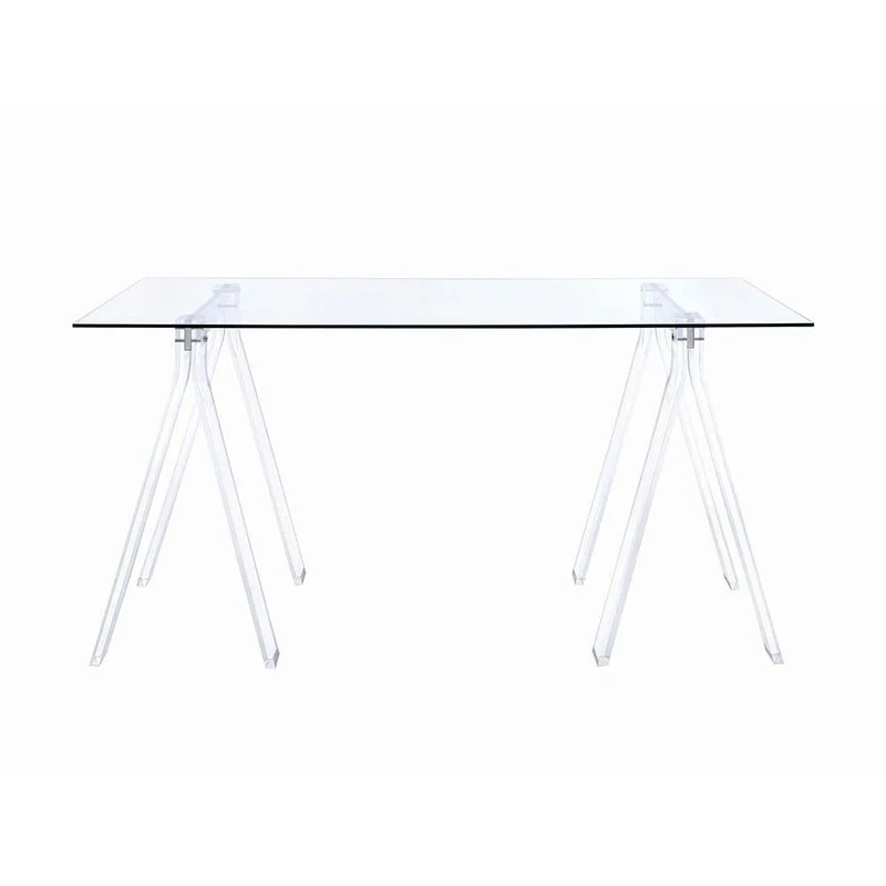 Coaster Furniture Amaturo 801535 59-inch Glass Top Acrylic Writing Desk - Clear