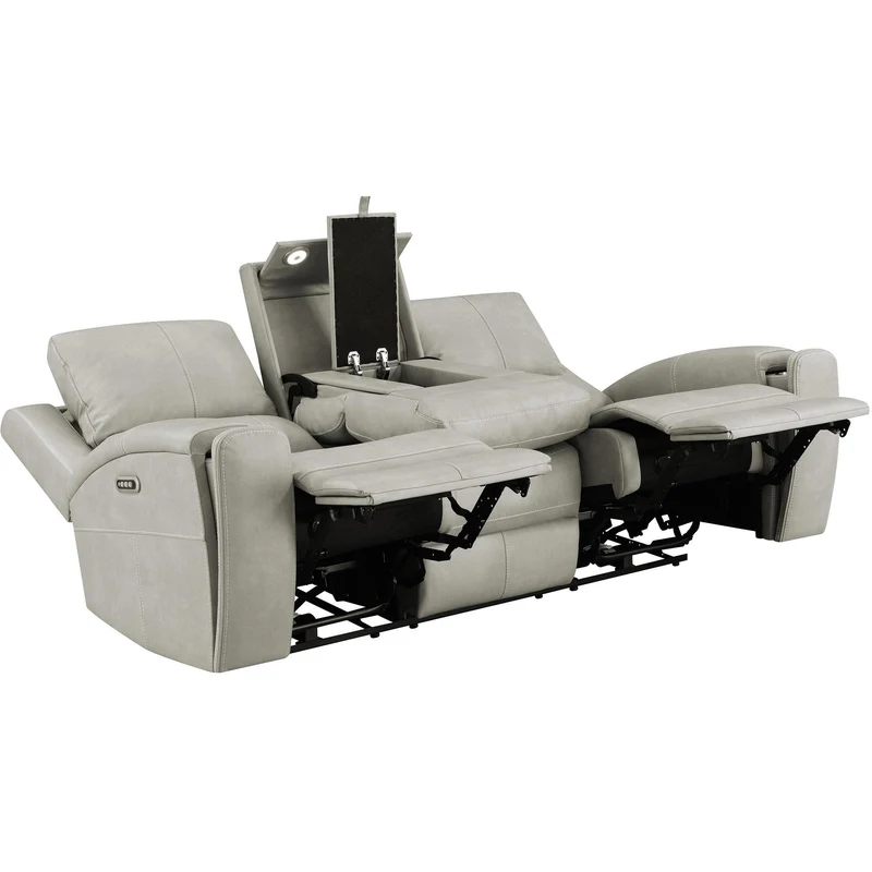 Coaster Furniture Brickston 603434PPP Triple Power Reclining Sofa - Grey