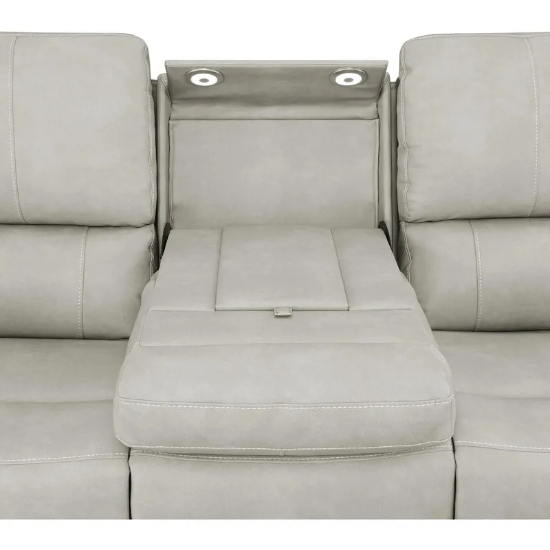 Coaster Furniture Brickston 603434PPP Triple Power Reclining Sofa - Grey