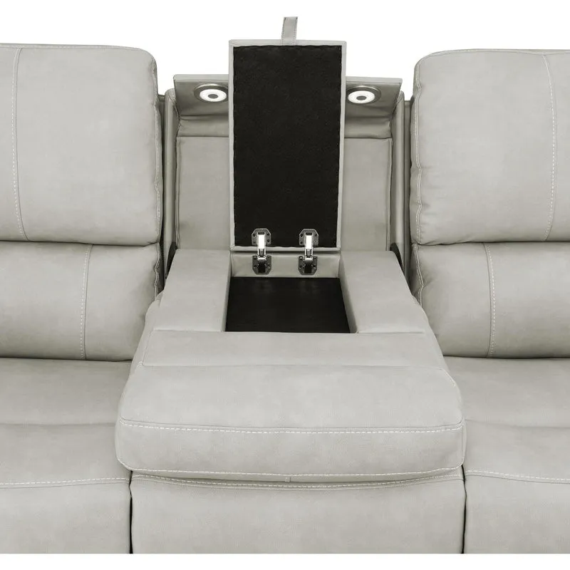 Coaster Furniture Brickston 603434PPP Triple Power Reclining Sofa - Grey