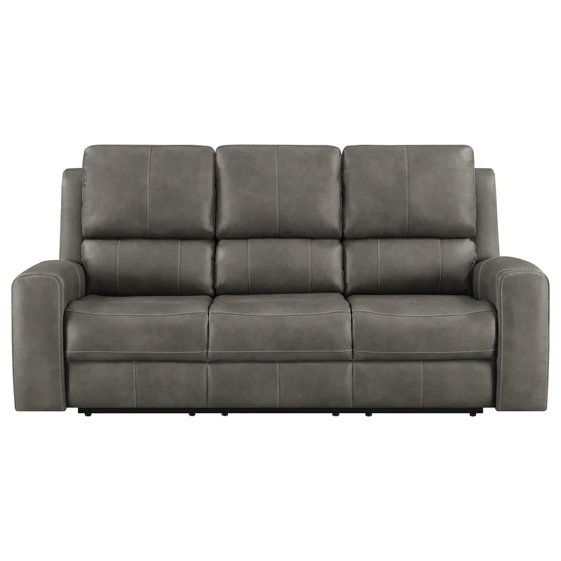 Coaster Furniture Brickston 603431PPP Triple Power Reclining Sofa - Charcoal