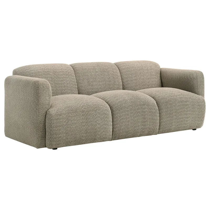 Coaster Furniture Dorset 509814 Fabric Upholstered Round Track Arm Sofa - Brown