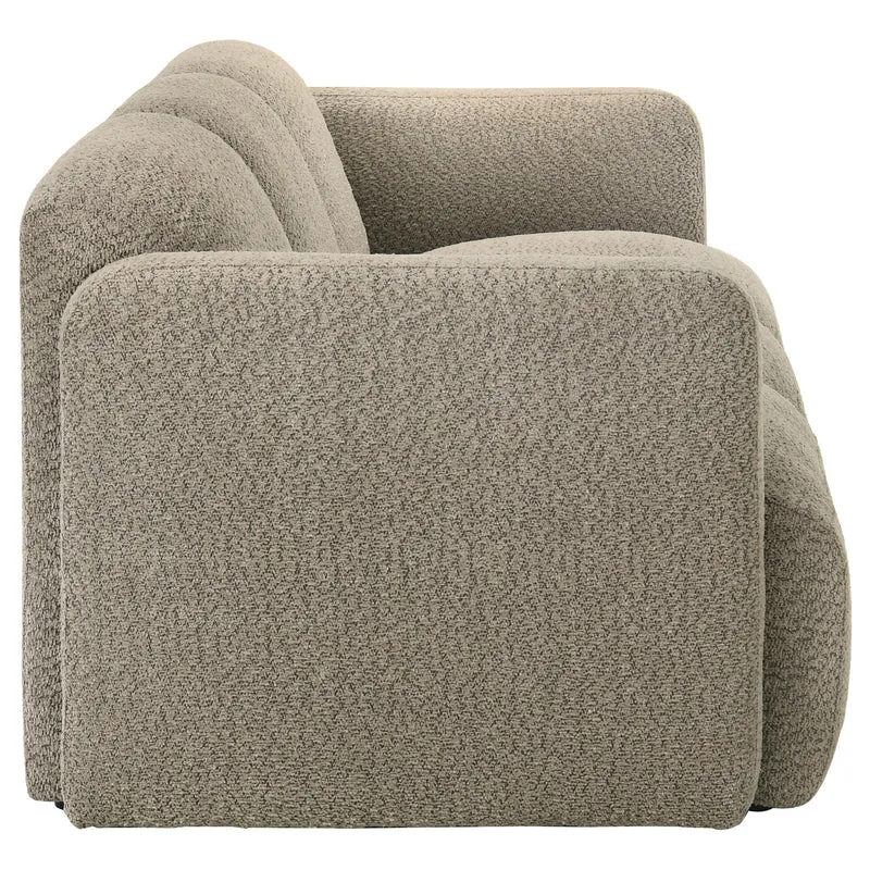 Coaster Furniture Dorset 509814 Fabric Upholstered Round Track Arm Sofa - Brown