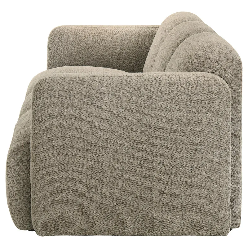 Coaster Furniture Dorset 509814 Fabric Upholstered Round Track Arm Sofa - Brown