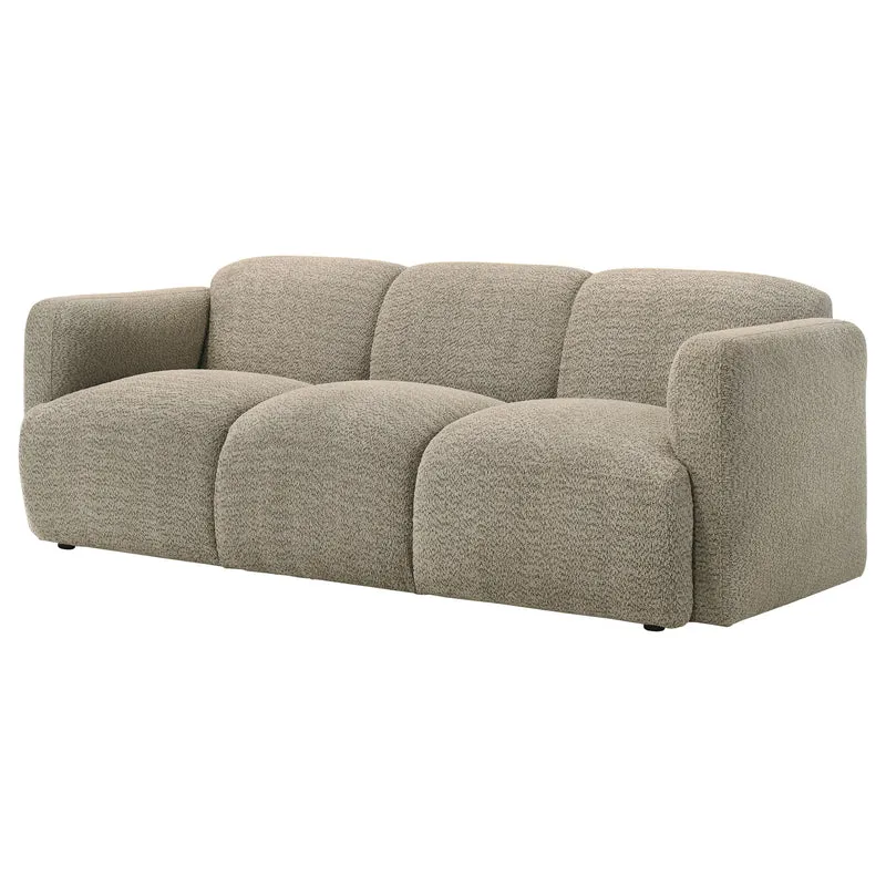 Coaster Furniture Dorset 509814 Fabric Upholstered Round Track Arm Sofa - Brown