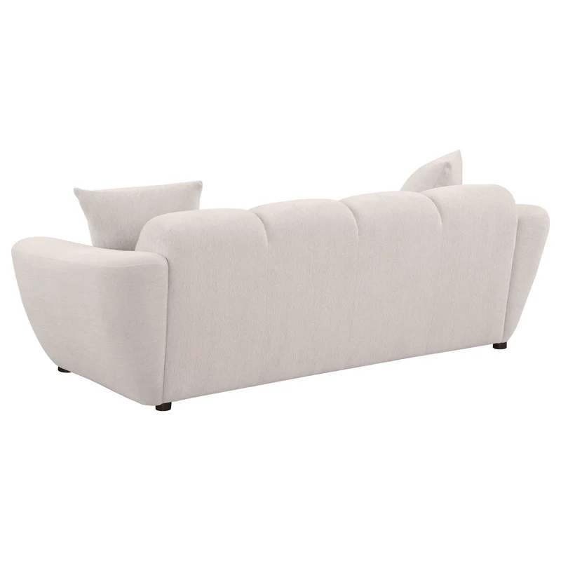 Coaster Furniture Destino 509301 Chenille Upholstered Splayed Arm Sofa - Greige
