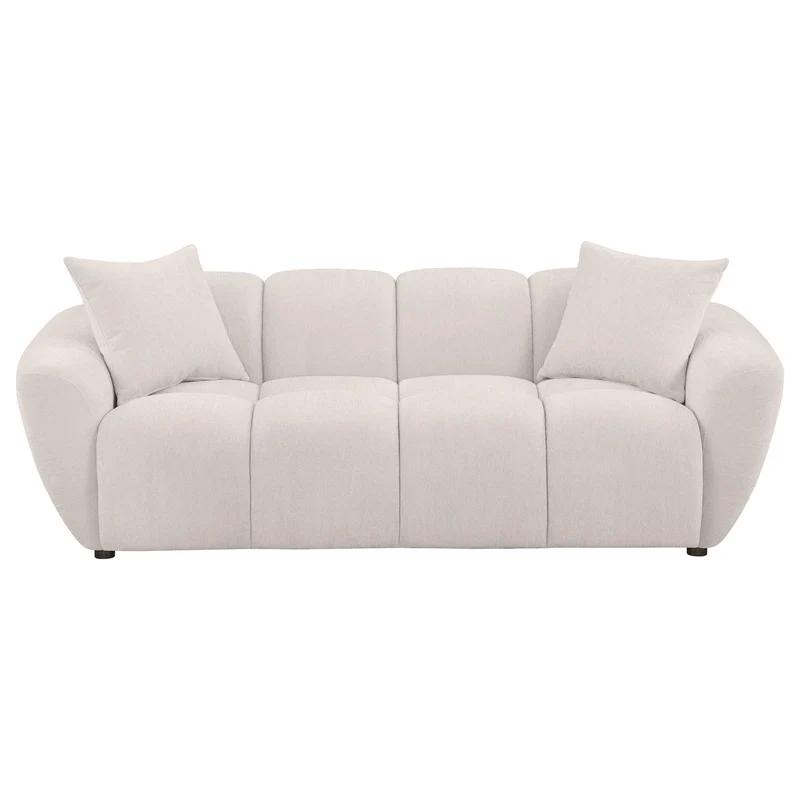 Coaster Furniture Destino 509301 Chenille Upholstered Splayed Arm Sofa - Greige