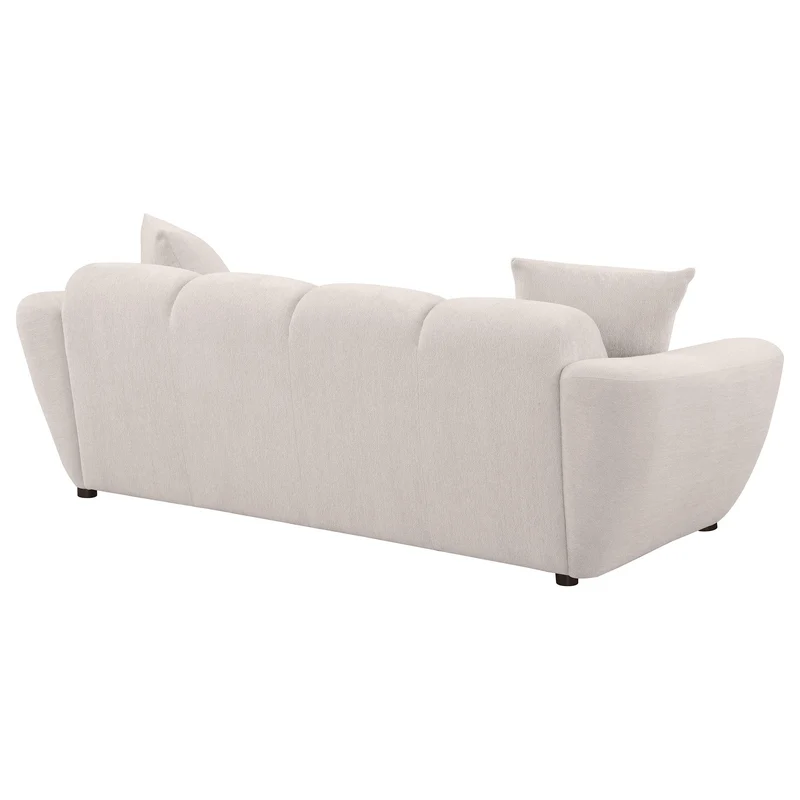 Coaster Furniture Destino 509301 Chenille Upholstered Splayed Arm Sofa - Greige