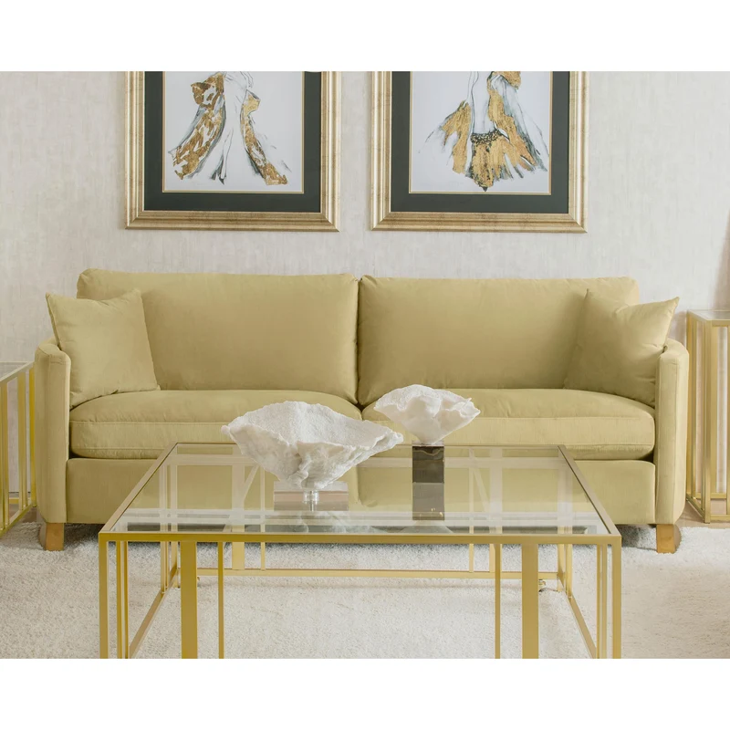 Coaster Furniture Corliss 508824 Upholstered Curved Track Arm Sofa - Camel