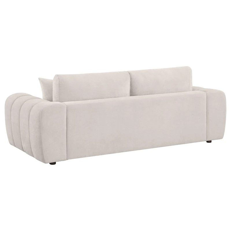Coaster Furniture Burnett 504955 Chenille Upholstered Wide Arm Sofa - Ivory