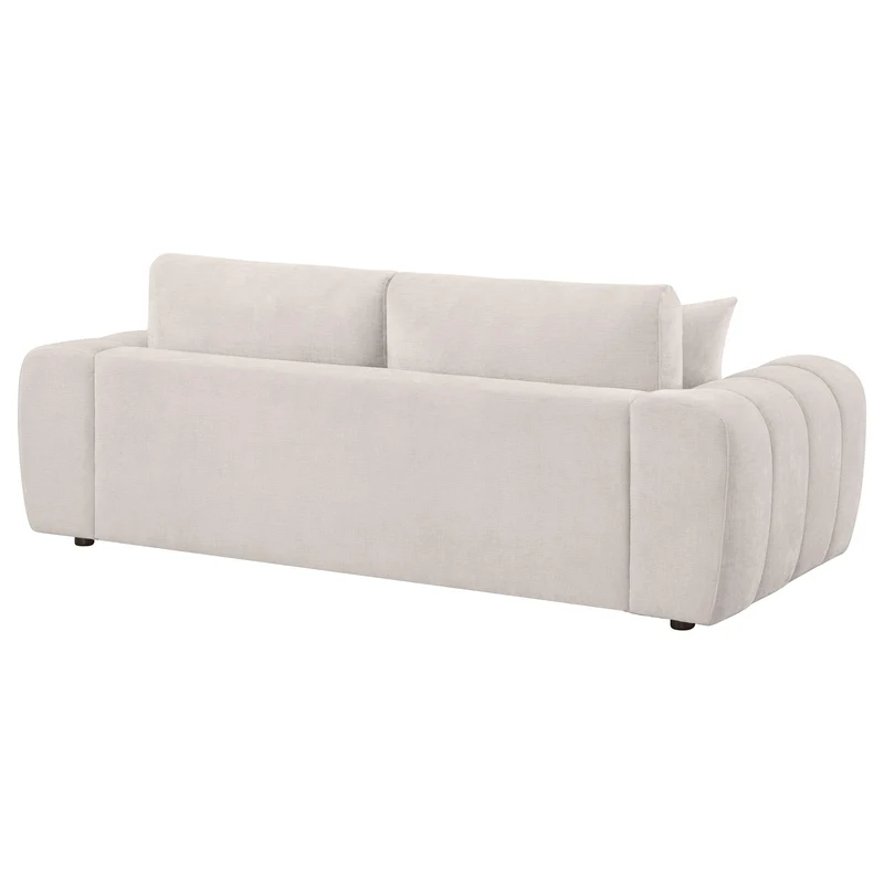 Coaster Furniture Burnett 504955 Chenille Upholstered Wide Arm Sofa - Ivory