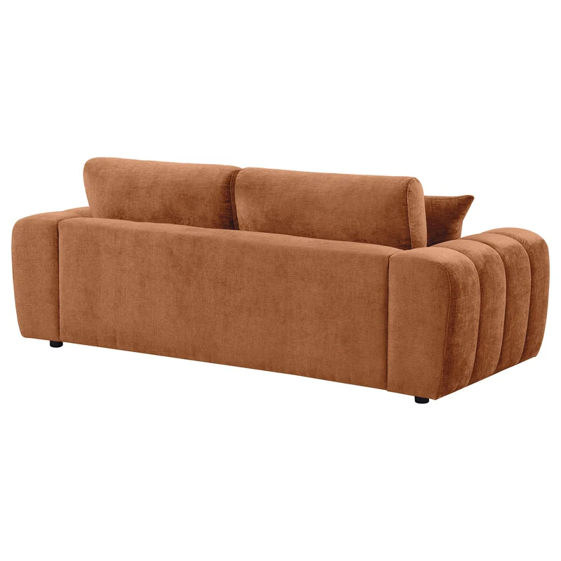 Coaster Furniture Burnett 504951 Chenille Upholstered Wide Arm Sofa - Burnt Orange