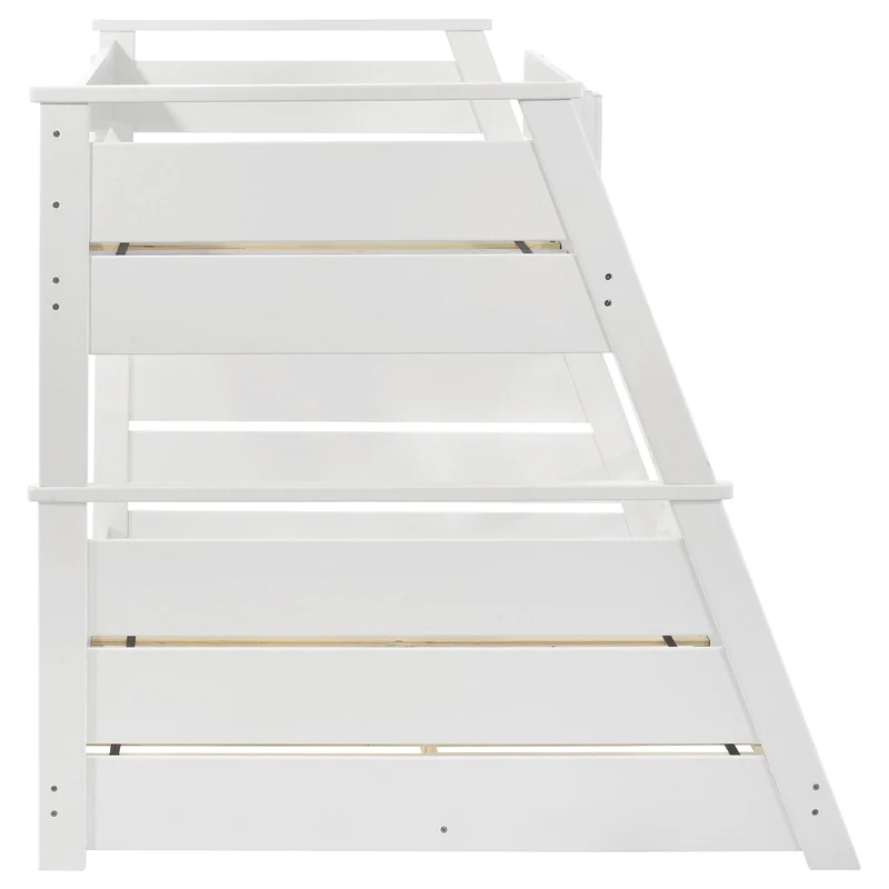 Coaster Furniture Holden 460593WHT Wood Veneer Twin Over Full Bunk Bed - White