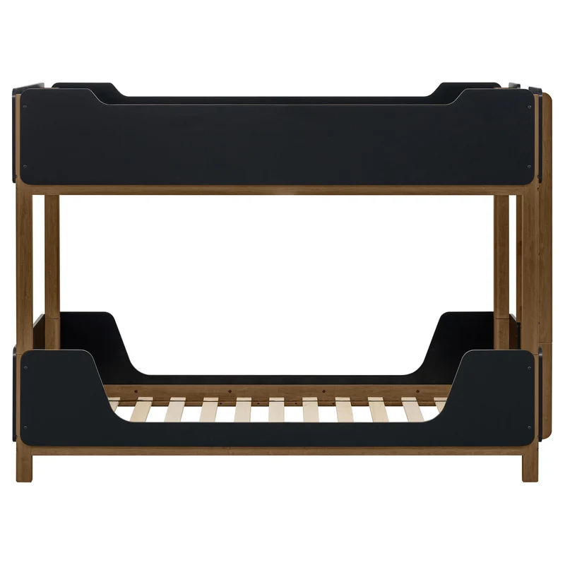 Coaster Furniture Morris 460369 Twin Over Twin Wood Bunk Bed - Black/Walnut