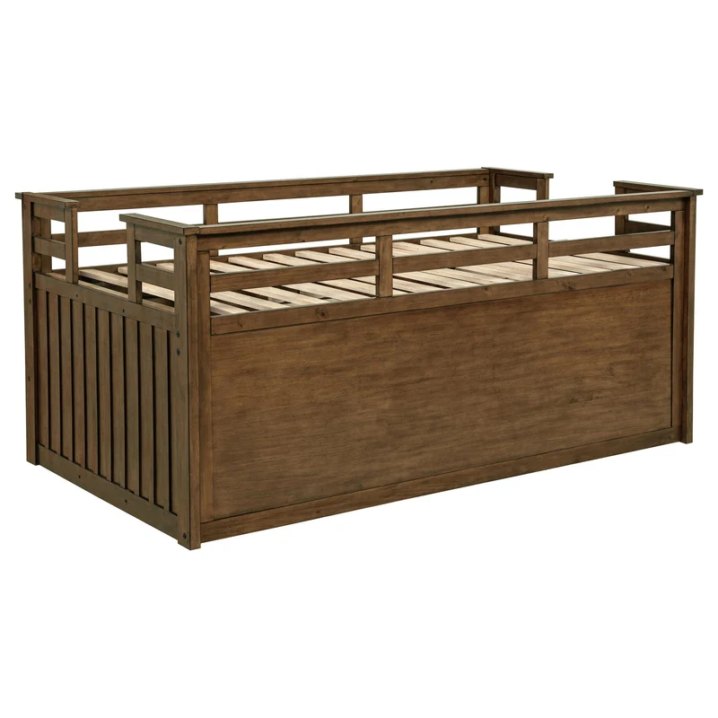 Coaster Furniture Carlsbad 400716T Wood Twin Captains Bed With Trundle - Medium Brown