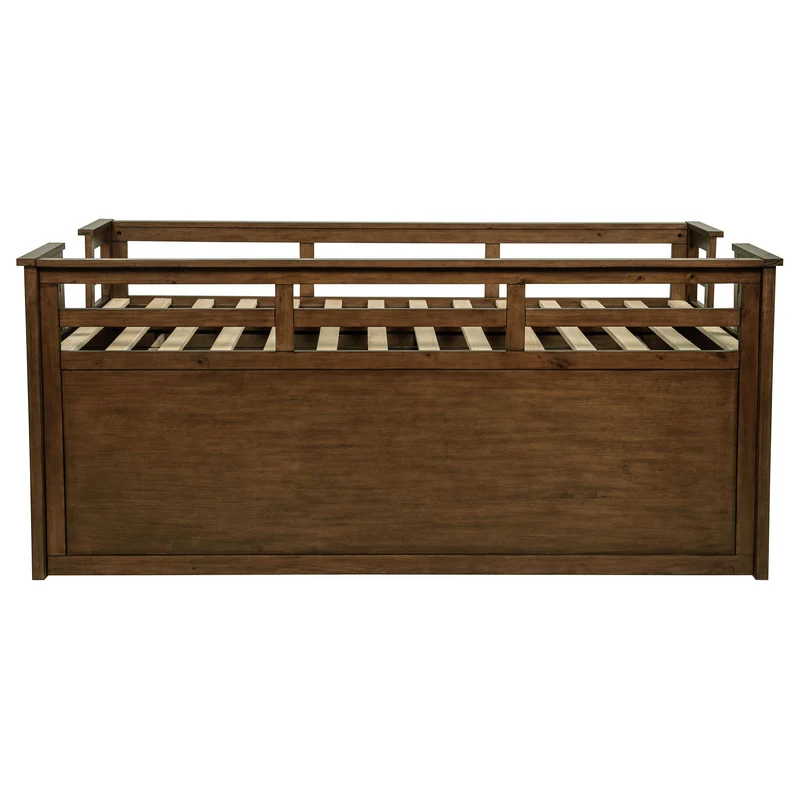 Coaster Furniture Carlsbad 400716T Wood Twin Captains Bed With Trundle - Medium Brown