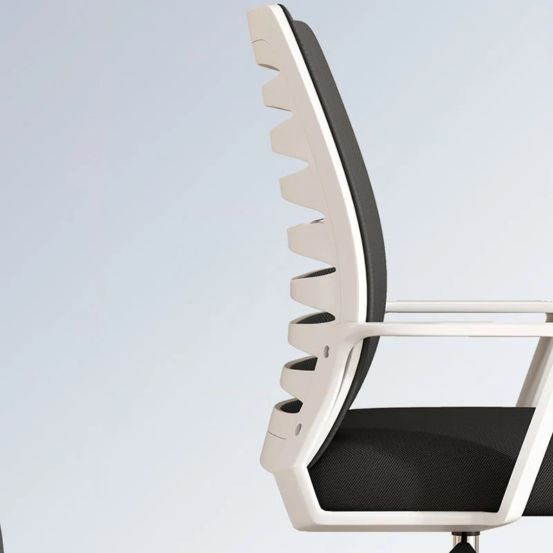 Modern Minimalist Square Mesh Fabric Nylon Swivel Height Adjustable Movable Desk Chair Backrest Armrest For Home Office
