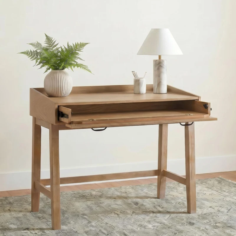 Coaster Furniture Fabian 802041 38-inch Computer Desk with Keyboard Drawer - Distressed Light Brown