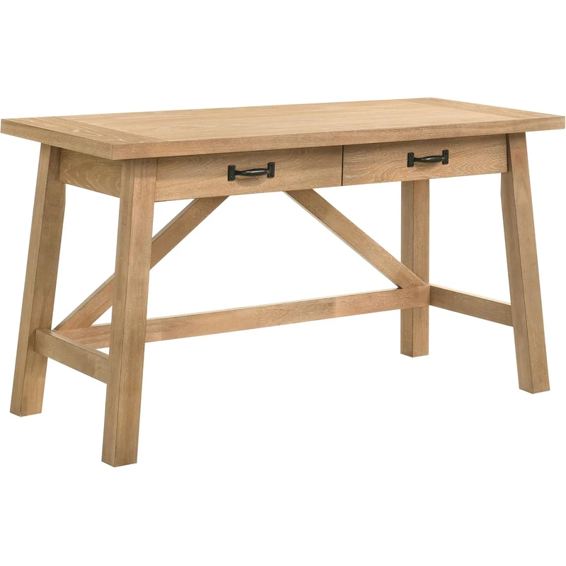 Coaster Furniture Fabian 801605 54-inch 2-drawer Computer Writing Desk - Distressed Light Brown