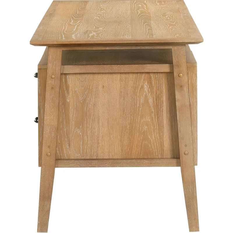 Coaster Furniture Goodson 801587 64-inch 4-Drawer Double Pedestal Computer Desk - Distressed Light Brown