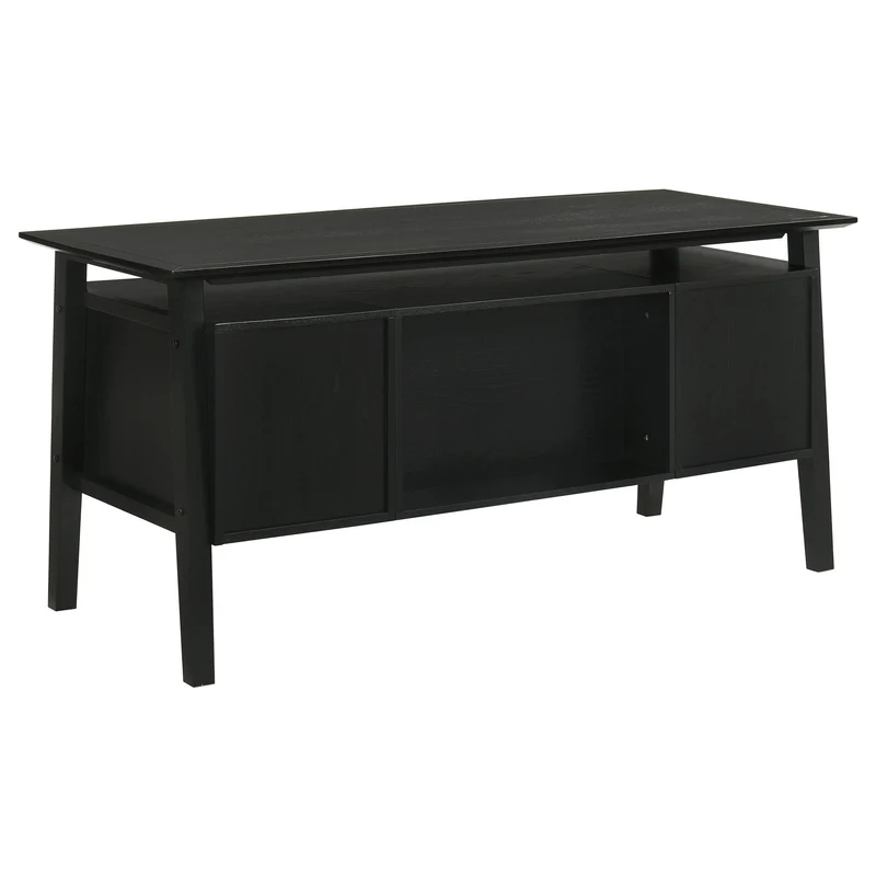 Coaster Furniture Goodson 801586 64-inch 4-Drawer Double Pedestal Computer Desk - Black