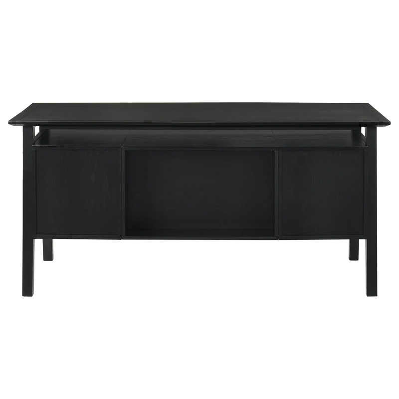 Coaster Furniture Goodson 801586 64-inch 4-Drawer Double Pedestal Computer Desk - Black